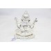 Handmade India Ganesha Ganesh God Idol Figurine 70% Pure Silver Figure Statue H9